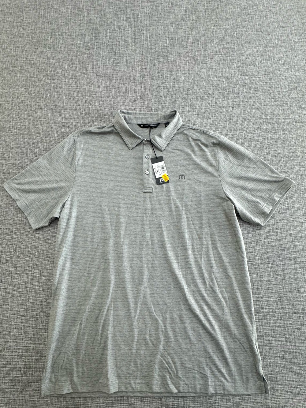 Travis Mathew Light Grey Men's Polo - Breathable Performance